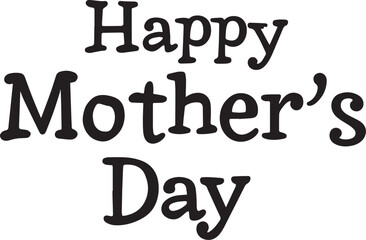 creative happy mother's day typographic mnemonic design