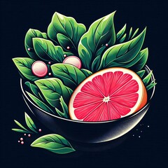 fruit on a black background