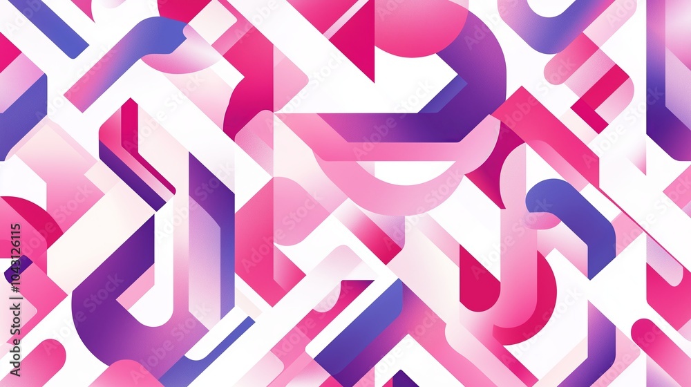 Poster Modern, minimalistic geometric patterns in soothing pastel tones, with sharp lines and soft gradients