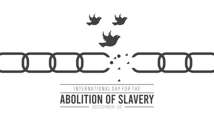 International Day for the Abolition of Slavery is observed every year on December. People Awareness concept. background, placard, banner template Vector illustration design.