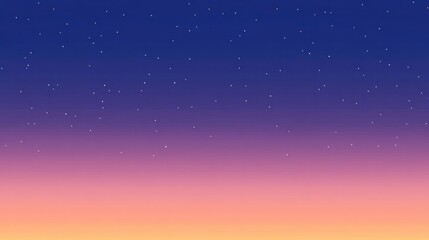 Obraz premium Colorful Night Sky with Stars and Gradient Horizon