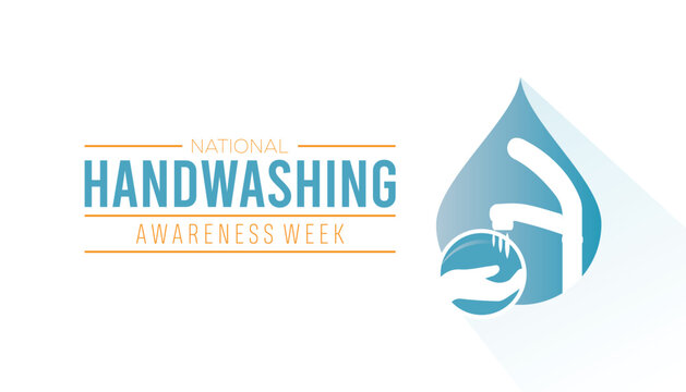 National Handwashing Awareness Week is observed every year on December. Medical Healthcare Awareness concept. background, placard, banner template Vector illustration design.