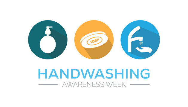 National Handwashing Awareness Week is observed every year on December. Medical Healthcare Awareness concept. background, placard, banner template Vector illustration design.