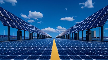 Solar-powered electric vehicle charging station in a contemporary city urban innovation high detail clean sharp focus ultra HD photography