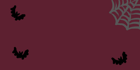 Obraz premium 蜘蛛の巣とコウモリ