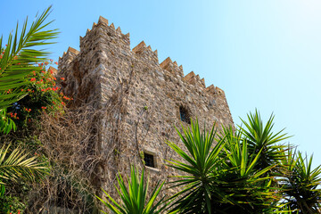 Obraz premium The ancient city fortress of the city of Marmaris. Background with selective focus and copy space