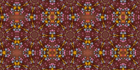 Abstract Kaleidoscope Geometry Psychedelic Art Pattern Background Wallpaper