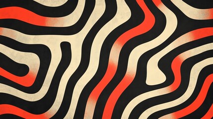 Fototapeta premium Abstract wavy pattern with warm tones, ideal for modern designs and backgrounds.