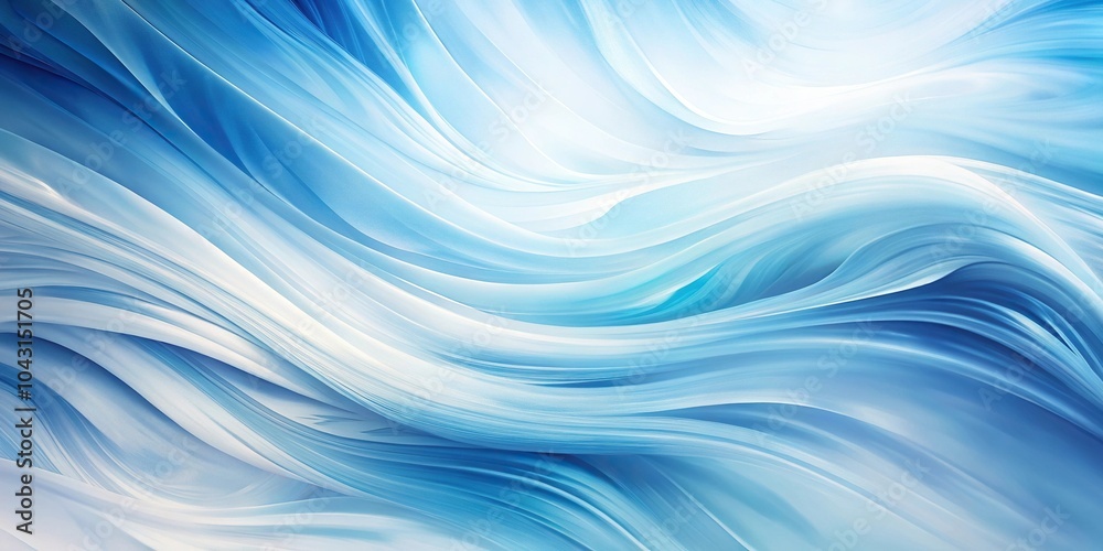 Wall mural dynamic abstract background in white and blue colors with a textured finish, shot from a low angle