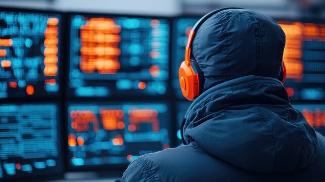 AI Weather Prediction System in Action, Analyzing Data Across Multiple Screens - Powered by Adobe