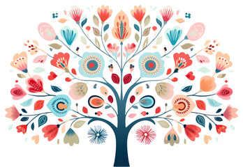 PNG A tree art pattern plant.