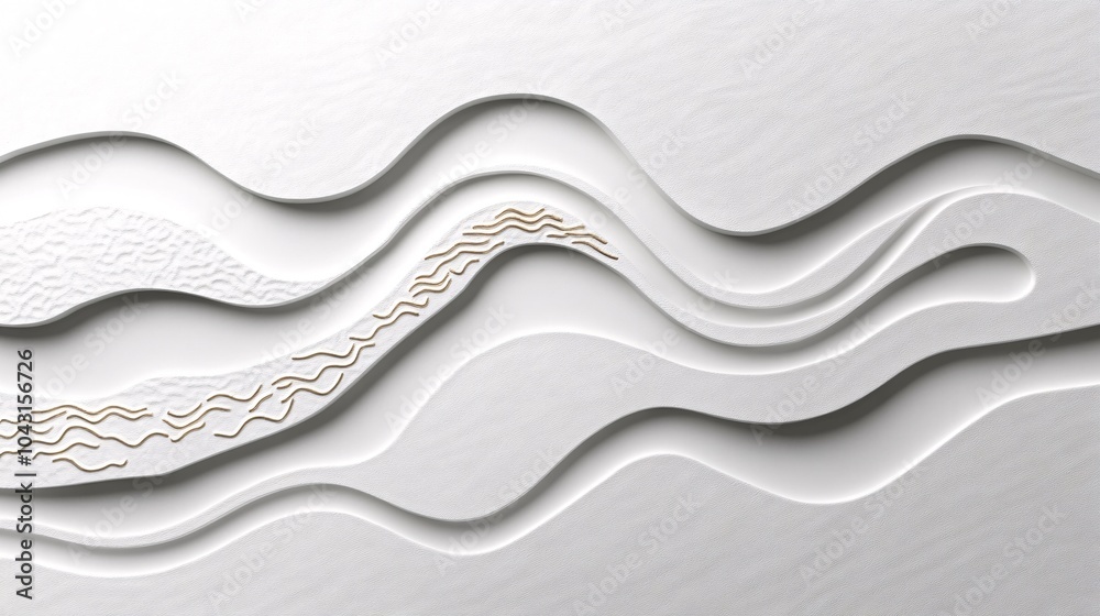 Aufkleber A minimalistic snake design in sleek golden lines on a white background with delicate patterns accentuating the year 2025 written in clean simple typography Stock Photo with side copy space