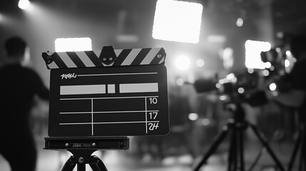 Film Director's Clapboard on Set