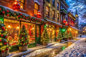 Obraz premium Captivating Christmas Coke Displays in Urban Settings for Festive Exploration Photography