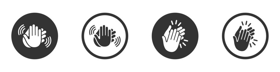 Hand clapping vector icon. Applause vector symbol set. Clapping hands icon