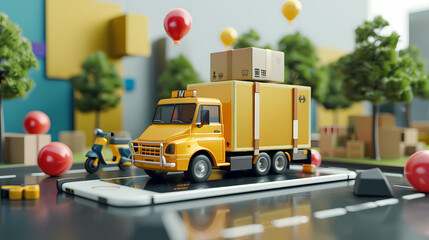 bus on the street  Generated AI 