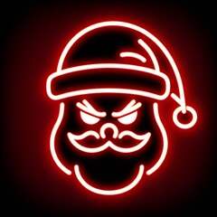 evil xmas neon sign