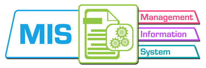 MIS - Management Information System Colorful Rounded Squares Symbol Horizontal  © ileezhun