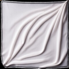 Obraz premium white silk fabric isolated on black background