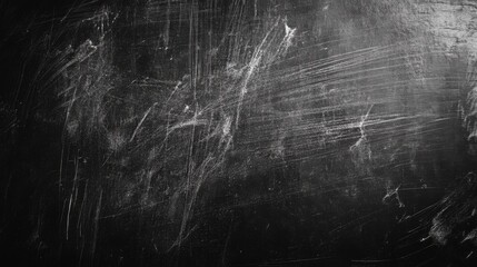 Black surface with white scratches.
