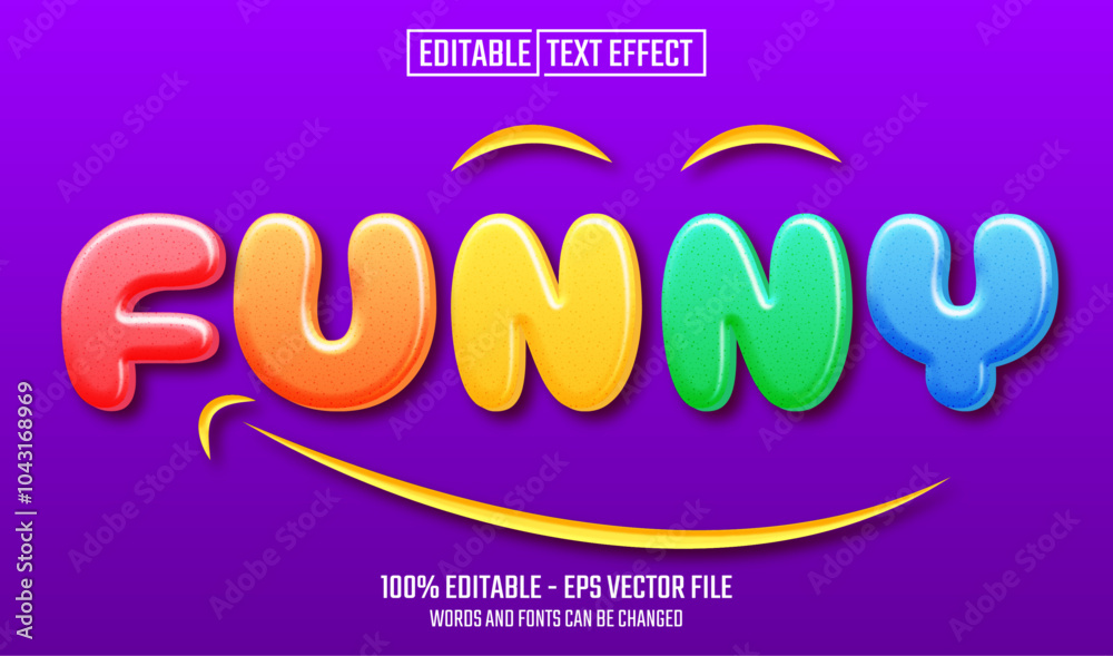 Wall mural funny editable text effect