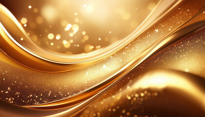 Luxurious Abstract Golden Background with Shimmering Details
