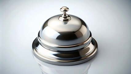 Hotel Bell Symbol on White Background for Hospitality and Service Industry Representations