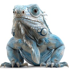 Fototapeta premium Colorful Cartoon Iguana in 3D Vector Style
