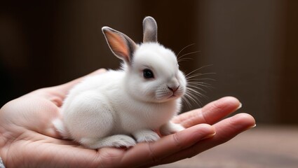 Obraz premium rabbit in hand