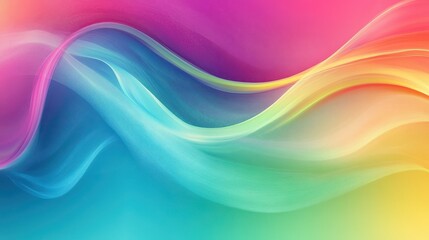 Obraz premium A vibrant background with a dynamic blend of contrasting colors like teal, magenta, and lime green for a lively feel. 