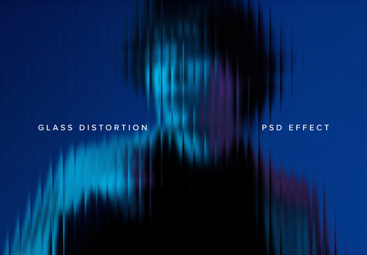 Reeded Glass Image Effect Mockup