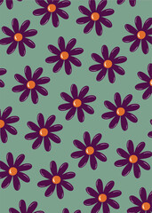 Winter flower of color art