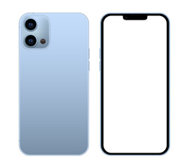 Smart Phone with blank screen on transparent background. Realistic vector illustration, for graphic and web design