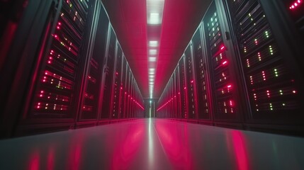 Obraz premium Seamless IT Operations in a Cutting-Edge Data Center