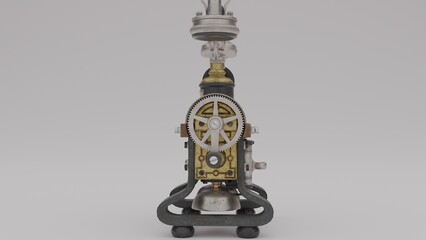 Naklejka premium Antique telephone with white background
