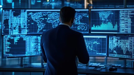 Fototapeta premium Businessman Analyzing Data.