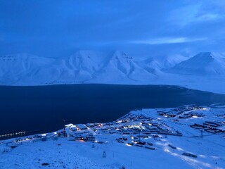 Dark hour in Longyearbyen