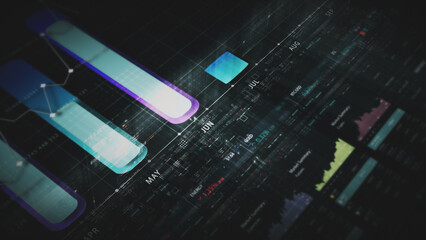 Dynamic data visuals for business info graphics, animated charts, and data-driven insights for a...