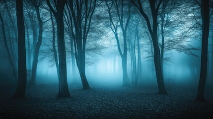 Bewitching Woods: Spooky Fog and Flickering Lights