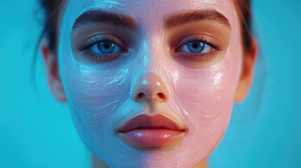 Fototapeta premium Facial Mask Beauty Treatment in Medical Spa