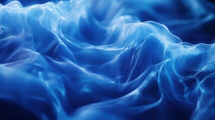 Fototapeta premium Electric blue abstract lines flowing across a smooth surface