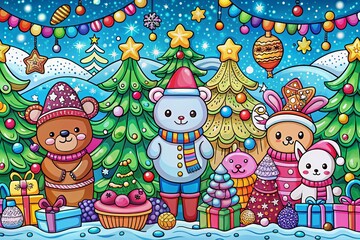 Christmas Squishmallows Coloring Pages for Kids – Festive Fun with Adorable Characters