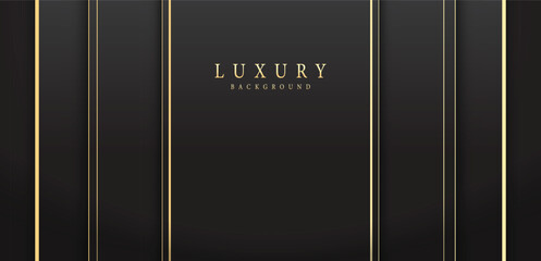 Black luxury background with gold lines, minimal scene, empty space for use showcase beauty and cosmetics product or text. stock illustration