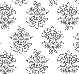 seamless abstract pattern digital illustration wrapping paper with graphic chaotic oriental hand drown colorful elements watercolor paint snowflakes fabric design print winter style