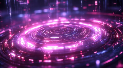 Sci-fi inspired holographic interface elements floating over a transparent background with soft neon highlights