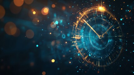 Obraz premium Abstract digital time flow