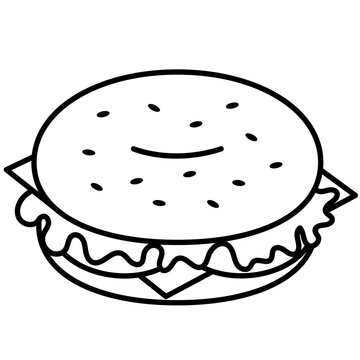recommend clip art: bagels sandwich line icon