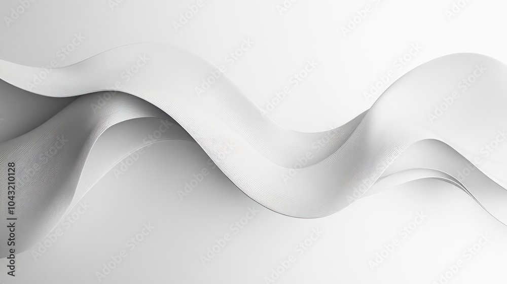 Poster clean white background with a single soft grey line flowing diagonally for a minimalist aesthetic