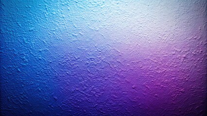 High angle gradient background of purple, white, and blue wall texture paint