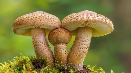 Fototapeta premium Mushroom captured on a basic background, awesome natural design. Background uncluttered, mushroom emphasized.